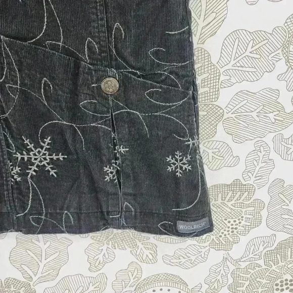 Woolrich Corduroy Embroidered Full Zip Vest Sweater Women's Size L - Picture 6 of 9